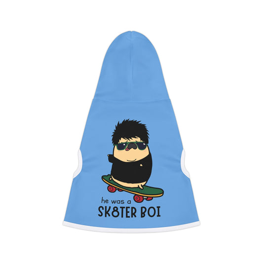 Trendy Pet Hoodie - 'He Was a Sk8ter Boi' Dog Sweater for Cool Pets